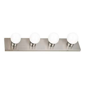 lot 7741 image: Design House 4-Light Vanity Light in Satin Nickel