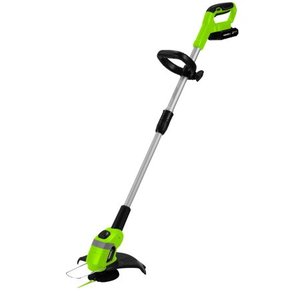 lot 7744 image: Earthwise LST02010 10 Cordless Electric 20-Volt Grass String Trimmer