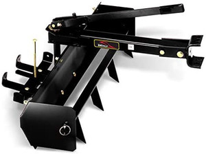 lot 7752 image: Brinly BS-381-A Sleeve Hitch Tow Behind Box Scraper, 38, Matte Black MSRP $329.99