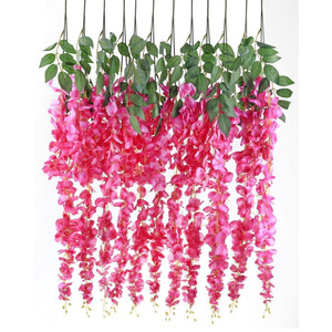 lot 7777 image: 12pcs Artificial Fake Wisteria Vine Garland
