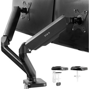 lot 7784 image: VIVO Dual Monitor Counterbalance Gas Spring Desk Mount Stand