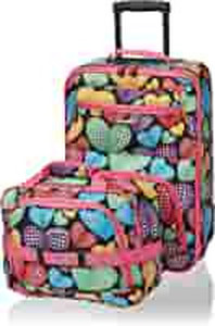 lot 7785 image: Rockland Fashion Softside Upright Luggage Set