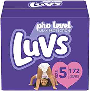 lot 7798 image: Luvs Pro Level Leak Protection Diapers, Size 5