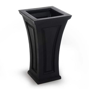 lot 7804 image: Tall Self-Watering Black Polyethylene Planter