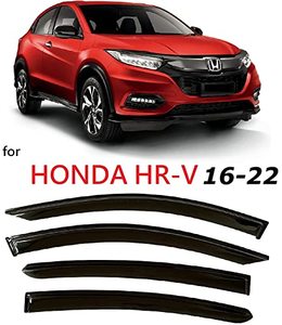 lot 7810 image: olltoz Smoke Tinted Tape-On Side Window Vent Visor Deflectors Rain Guards Compatible with Honda HR-V 2016 - 2022 LX EX Sport EX-L 2017 2018 2019 2020 2021, HOHRVVS16