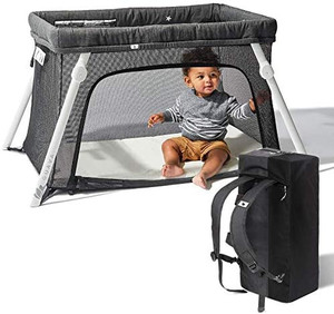 lot 8314 image: Guava Family Lotus Travel Crib Portable Play Yard Pack N Play wBackpack