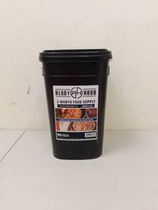 lot 8331 image: Ready Hour 3 Month Dry Food Supply. 25 Years Of Shelf Life, Seal Has Been Broken