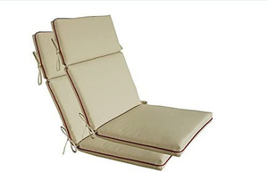 lot 8340 image: BOSSIMA Indoor Outdoor High Back Chair Cushions Replacement Patio Chair Seat Cushions Set of 2, Tan