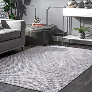 lot 8345 image: nuLOOM Kimberely Hand Loomed Area Rug, 9�12, Grey