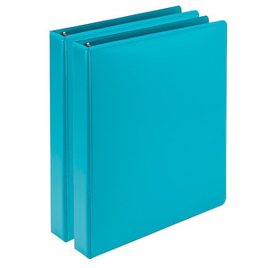 lot 8348 image: Staples Standard 1 3-Ring View Binder Teal 58655