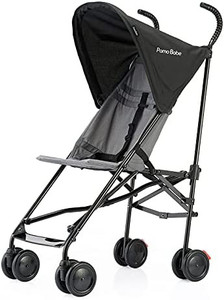 lot 8372 image: Pamo Babe Lightweight Baby Stroller Umbrella Stroller for Toddlers with Canopy(Black)