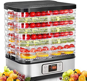 lot 8413 image: Homdox 8 Trays Food Dehydrator Machine with Fruit Roll Sheet, Digital Timer and Temperature Control, Dehydrators for Food and Jerky, Meat, Fruit, Vegetable, Herbs, BPA Free400 WattUpdated