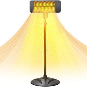 lot 8418 image: Electric Outdoor Heater- Patio Heater for Outdoor Use, 1500W Garage Heater w3 Setting, Indoor Radiant Heater Tripod, Fast Heating 270 Sq.Ft, Infrared Heater wTip-Over & Overheating Protection, Black