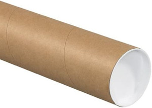lot 9661 image: Mailing Tube with Caps, 3 x 26, Kraft  1 each