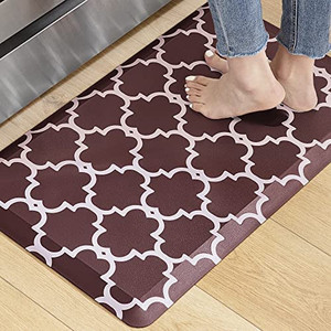 lot 9685 image: Kitchen Mat,12 Inch Thick Cushioned Anti Fatigue Waterproof Kitchen Rug, Comfort Standing Desk Mat, Kitchen Floor Mat Non-Skid & Washable for Home, Office, Sink
