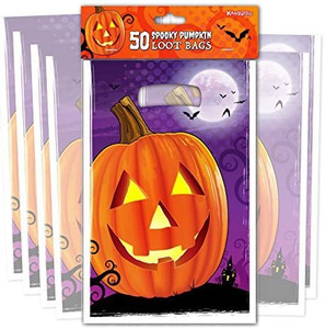 lot 9700 image: HALLOWEEN GOODIE BAGS PACK OF 50 EACH  BONUS 5 PACKS PER LOT TOTAL OF 250 BAGS
