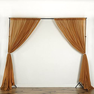 lot 9729 image: BalsaCircle 10 feet x 10 feet Cream Voile Backdrop Drapes Curtains 2 Panels 5x10 ft - Wedding Ceremony Party Home Decorations
