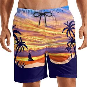 lot 9730 image: Mens Beach Shorts Seaside Hawaiian Swim Trunks Fashion Style Quick Dry Swimming Sports Casual Suits with Pockets size 3XL see pics for design