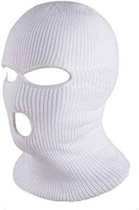 lot 9759 image: 3 Hole Winter Knitted Mask, Outdoor Sports Full Face Cover Ski Mask Warm Knit Balaclava for Adult