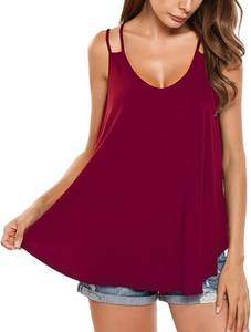 lot 9781 image: Zeagoo Women Flowy Tank Tops Casual Summer Tops Sexy Tank Tops Spaghetti Strap V Neck Sleeveless Tunic Camisoles size XS
