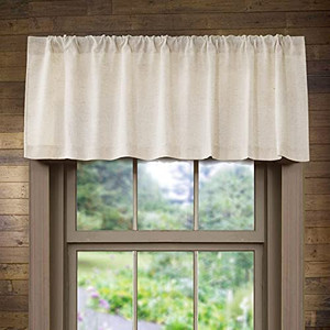lot 9782 image: Valance for Kitchen Rod Pocket Rustic Farmhouse Crude Window Curtain Valances 18 inch Length for Bathroom Living Room bonus 2 for 1 money GREY