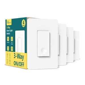 lot 115 image: Treatlife Wifi Enabled 3 Way Smart Switch Neautral Wire Required 4 Pack