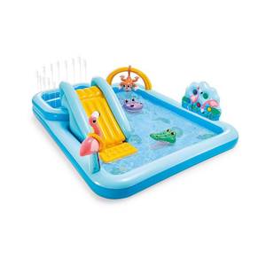 lot 138 image: Intex - 96 x 78 x 28 Inflatable Jungle Adventure Play Center Spray Kiddie Pool - Multi
