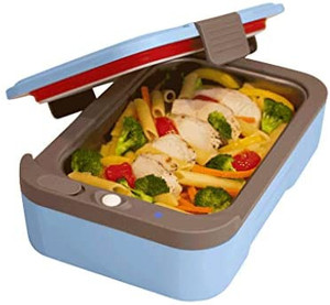 lot 141 image: Hot Bento �� Self Heated Lunch Box and Food Warmer �� Battery Powered, Portable, Cordless, Hot Meals for Office, Travel, School, Jobsite, Picnics, Outdoor Recreation, Kitchen Meal Prep (Powder Blue)