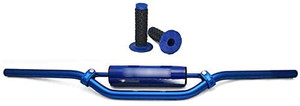 lot 171 image: Yamaha 78 22mm Dirt Bike Handlebars - Blue Universal Handle Bar Tubes Handlebar Cross Bar with Pad Grips Set
