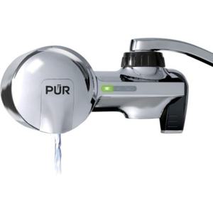lot 176 image: PUR PLUS Faucet Mount Water Filtration System Chrome PFM400H