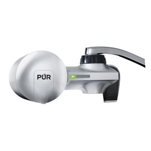 lot 177 image: PUR PLUS Faucet Mount Water Filtration System Silver Matte PFM300V