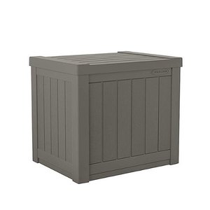 lot 192 image: Suncast - Small Resin Outdoor Patio Storage Deck Box - Stoney
