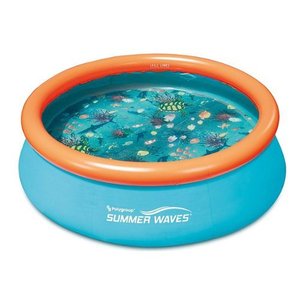 lot 213 image: Summer Waves - 8ft x 30in Kiddie Inflatable Above Ground Pool