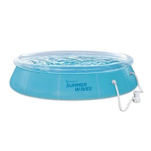 lot 214 image: Summer Waves - Transparent Quick Set Inflatable Top Ring Pool - Clear