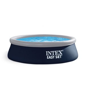 lot 218 image: Intex 8ft x 30in Easy Set Inflatable Kid Swimming Pool with Filter Pump