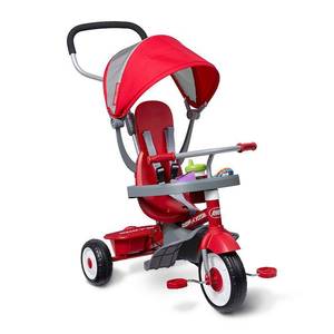 lot 219 image: Radio Flyer 4-in-1 Stroll n Trike Grows with Child Red