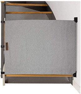 lot 303 image: The Stair Barrier Baby and Pet Gate Banister to Wall Baby Gate - Safety Gates for Kids or Dogs - Fabric Baby Gate for Stairs with Banisters - Made in The USA