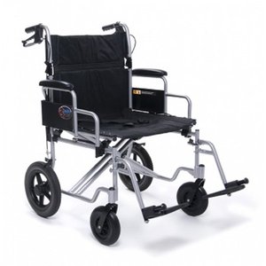 lot 315 image: Graham Field Aluminum 24 Inch Bariatric Transportation Wheelchair, Black