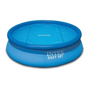 lot 325 image: Intex - Round Easy Set Blue Solar Cover for Swimming Pools Pool Cover Only