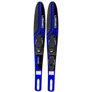 lot 333 image: OBrien Vortex Combo Water Skis w X7 & RT Blue Boots (Size 4.5-13)