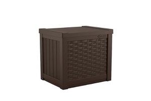 lot 337 image: Suncast - Outdoor Patio Storage Box - Java