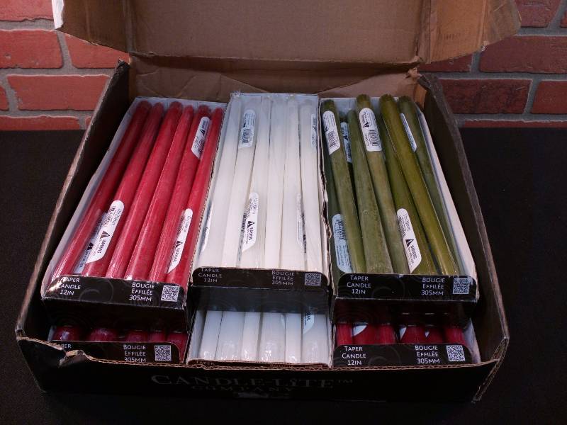 lot 26 image: Candle-Lite Tapered Candles 12