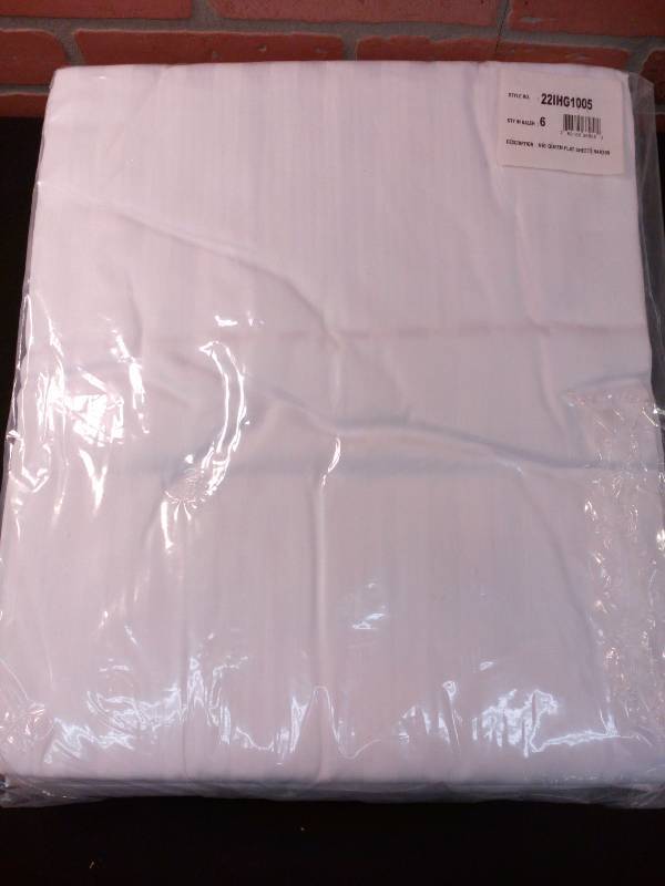 lot 40 image: Queen Flat Sheets 100% Cotton