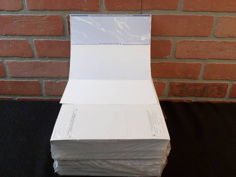 lot 87 image: 3 Section Printable Checks -Check on Top
