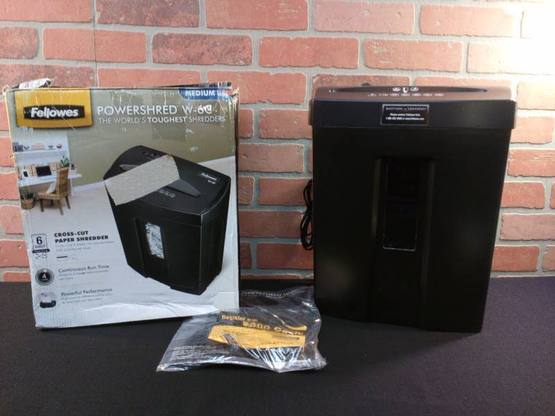 lot 181 image: Fellowes 6 Page Paper Shredder Cross Cut
