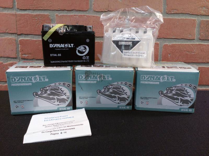 lot 190 image: Dynavolt Dry Charge Maintenance Free Motorcycle & Special Vehicle Batteries