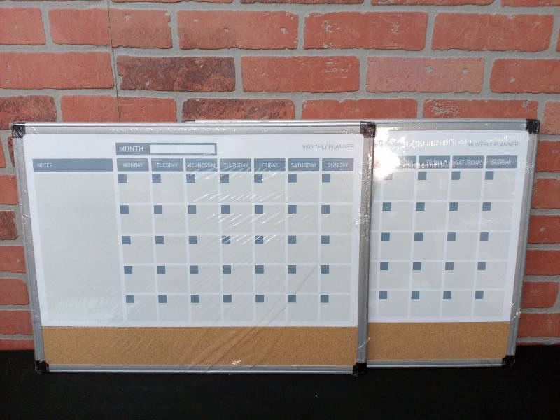 lot 237 image: Dry Erase Monthly Calendar Boards