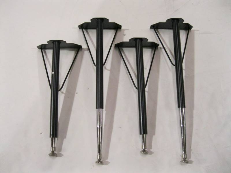 lot 2512 image: Table Legs Adjustable 19-29 Black