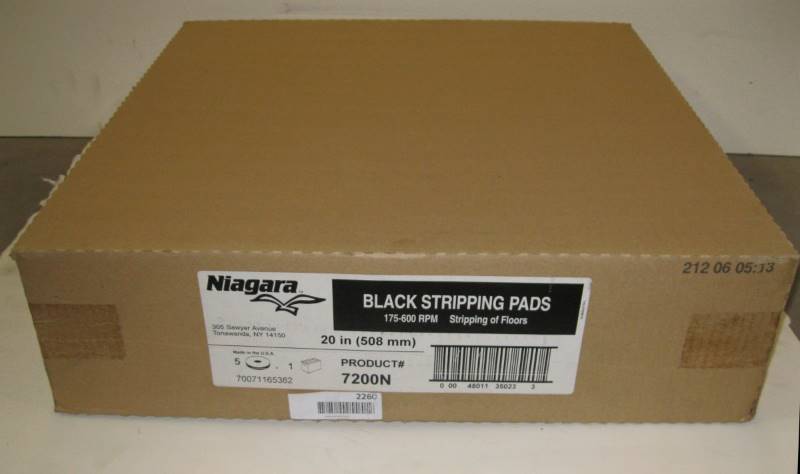 lot 2260 image: Niagara 20 Black Stripping Pads Box of 5