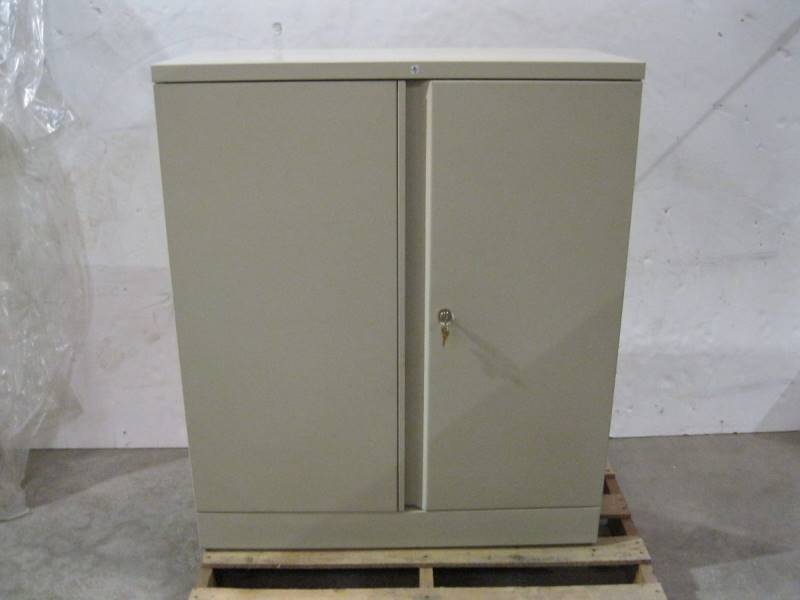 lot 2275 image: Steel Storage Cabinet 36 x 18 x 42 Lockable 2 Shelves